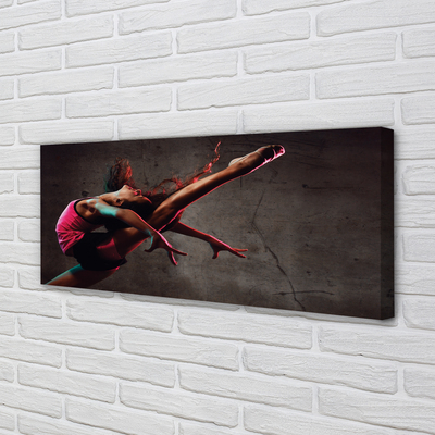 Pintura em tela Mulher fazendo espacate