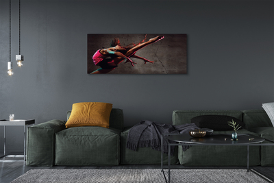 Pintura em tela Mulher fazendo espacate