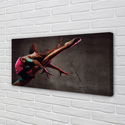 Pintura em tela Mulher fazendo espacate