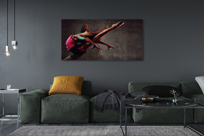 Pintura em tela Mulher fazendo espacate