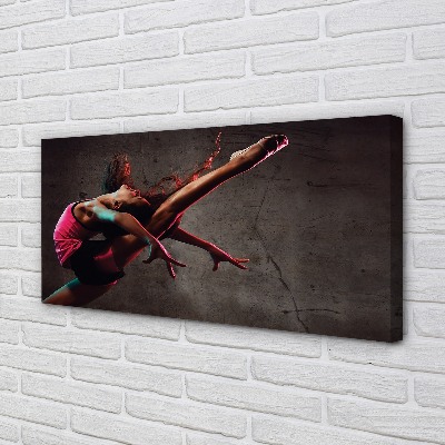 Pintura em tela Mulher fazendo espacate