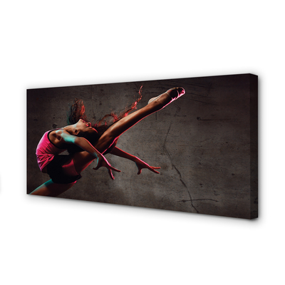 Pintura em tela Mulher fazendo espacate