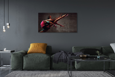 Pintura em tela Mulher fazendo espacate