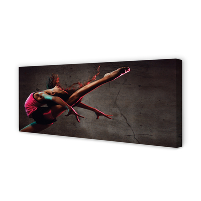 Pintura em tela Mulher fazendo espacate