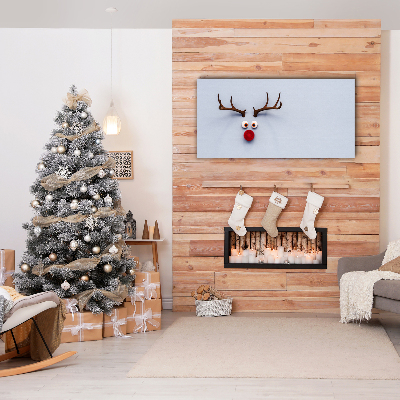 Quadro de parede em tela Rudolph, a rena do Natal