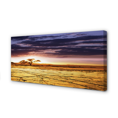 Quadro em tela Nuvens árvores céu