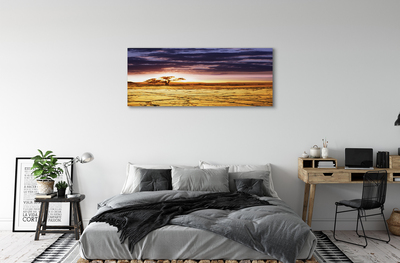 Quadro em tela Nuvens árvores céu