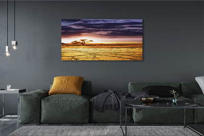 Quadro em tela Nuvens árvores céu