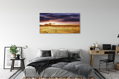 Quadro em tela Nuvens árvores céu