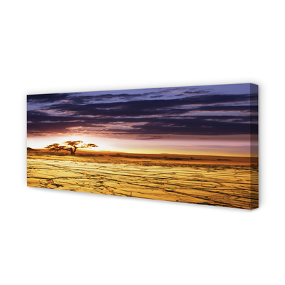 Quadro em tela Nuvens árvores céu