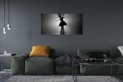 Quadro em tela Bailarina em fundo cinza
