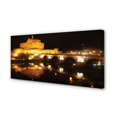 Quadro em tela Noite das Pontes do Rio Roma