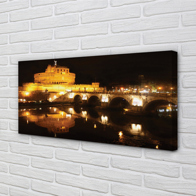 Quadro em tela Noite das Pontes do Rio Roma