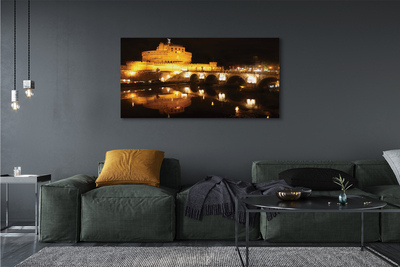 Quadro em tela Noite das Pontes do Rio Roma