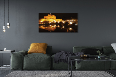 Quadro em tela Noite das Pontes do Rio Roma