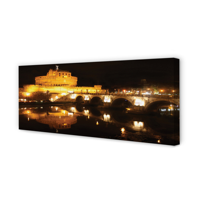 Quadro em tela Noite das Pontes do Rio Roma