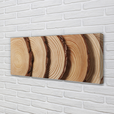 Pintura em tela Fatias de grãos de madeira