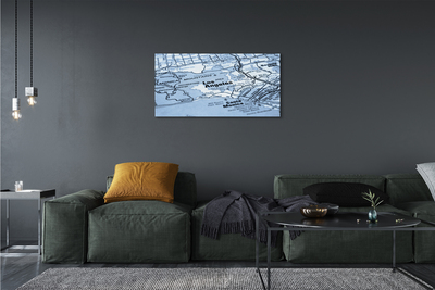 Quadro em tela Mapa da cidade