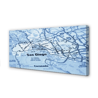 Pintura em tela Mapa da cidade