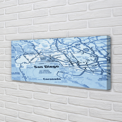 Pintura em tela Mapa da cidade