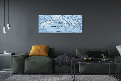 Pintura em tela Mapa da cidade