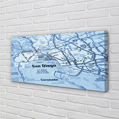 Pintura em tela Mapa da cidade