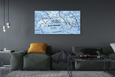 Pintura em tela Mapa da cidade