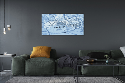 Pintura em tela Mapa da cidade