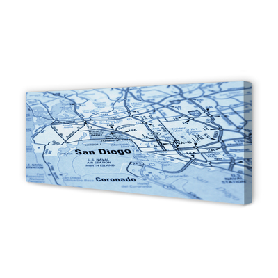 Pintura em tela Mapa da cidade