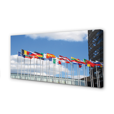 Quadro em tela Várias bandeiras
