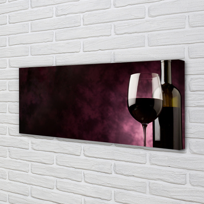 Quadro em tela Uma garrafa de fina e um copo