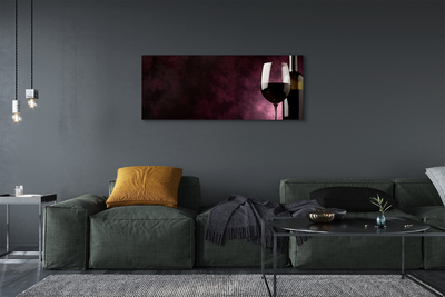 Quadro em tela Uma garrafa de fina e um copo