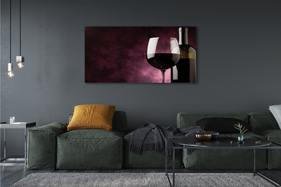 Quadro em tela Uma garrafa de fina e um copo