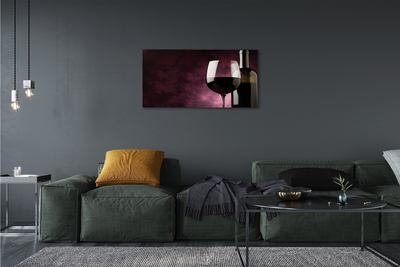 Quadro em tela Uma garrafa de fina e um copo