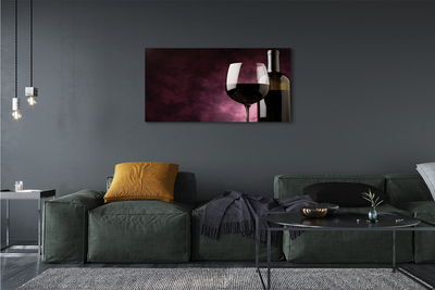 Quadro em tela Uma garrafa de fina e um copo