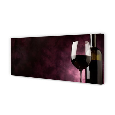 Quadro em tela Uma garrafa de fina e um copo