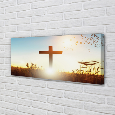 Quadro em tela Sol de campo cruzado