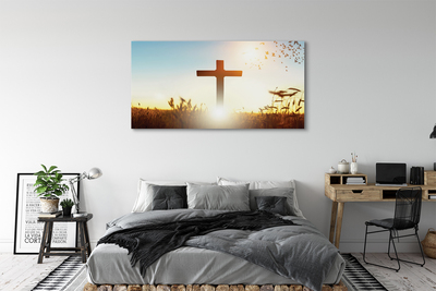 Quadro em tela Sol de campo cruzado