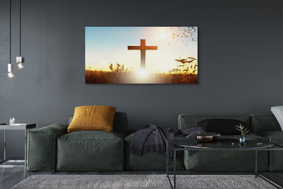 Quadro em tela Sol de campo cruzado