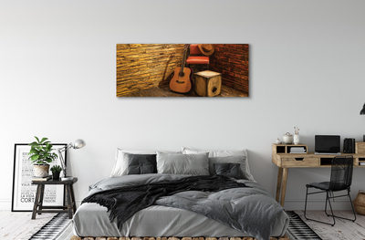 Pintura em tela Cadeira de chapéu de guitarra