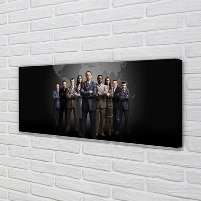 Quadro em tela Mapa de Pessoas