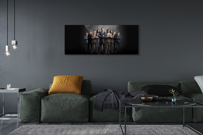 Quadro em tela Mapa de Pessoas