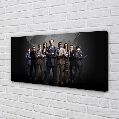 Quadro em tela Mapa de Pessoas