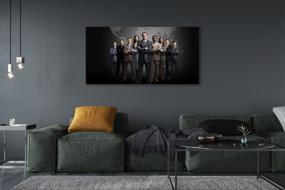 Quadro em tela Mapa de Pessoas