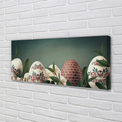 Pintura em tela Flores de folhas de ovo