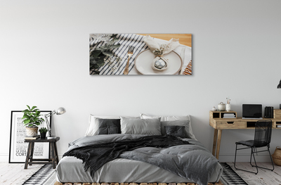 Quadro em tela Prato de flor de ovo