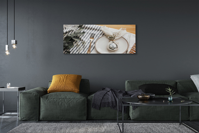 Quadro em tela Prato de flor de ovo