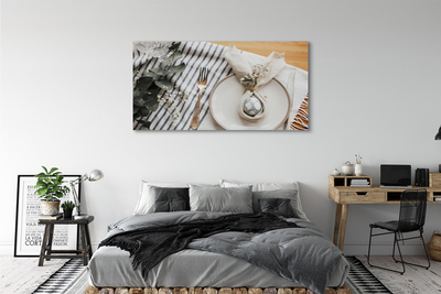 Quadro em tela Prato de flor de ovo