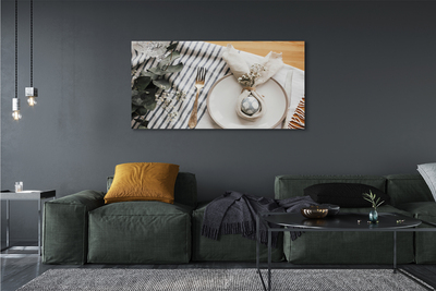 Quadro em tela Prato de flor de ovo