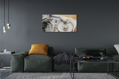 Quadro em tela Prato de flor de ovo